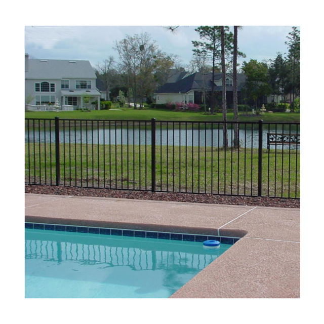 Customized Swimming Pool Fence Outside Fences Wrought Iron Fence White Color