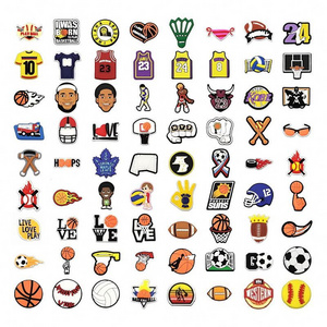 Wholesale 2024 New Arrival 2D NFL Sport Team Football Rubber clog Shoe Charms Custom Shoe Charms Accessories For Bracelets