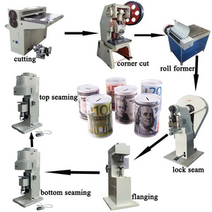 Semi-automatic Coin Piggy Bank Can Lock Seaming Tin Can Making Machine