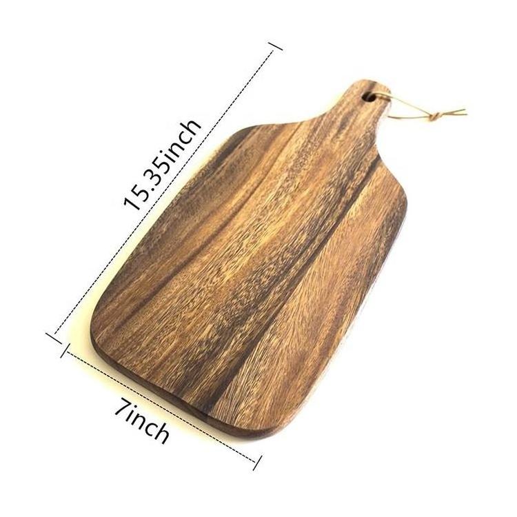 Wooden Pizza Cheese Board Chopping Board with Handle to Hang Charcuterie Board Used for Serving Platter