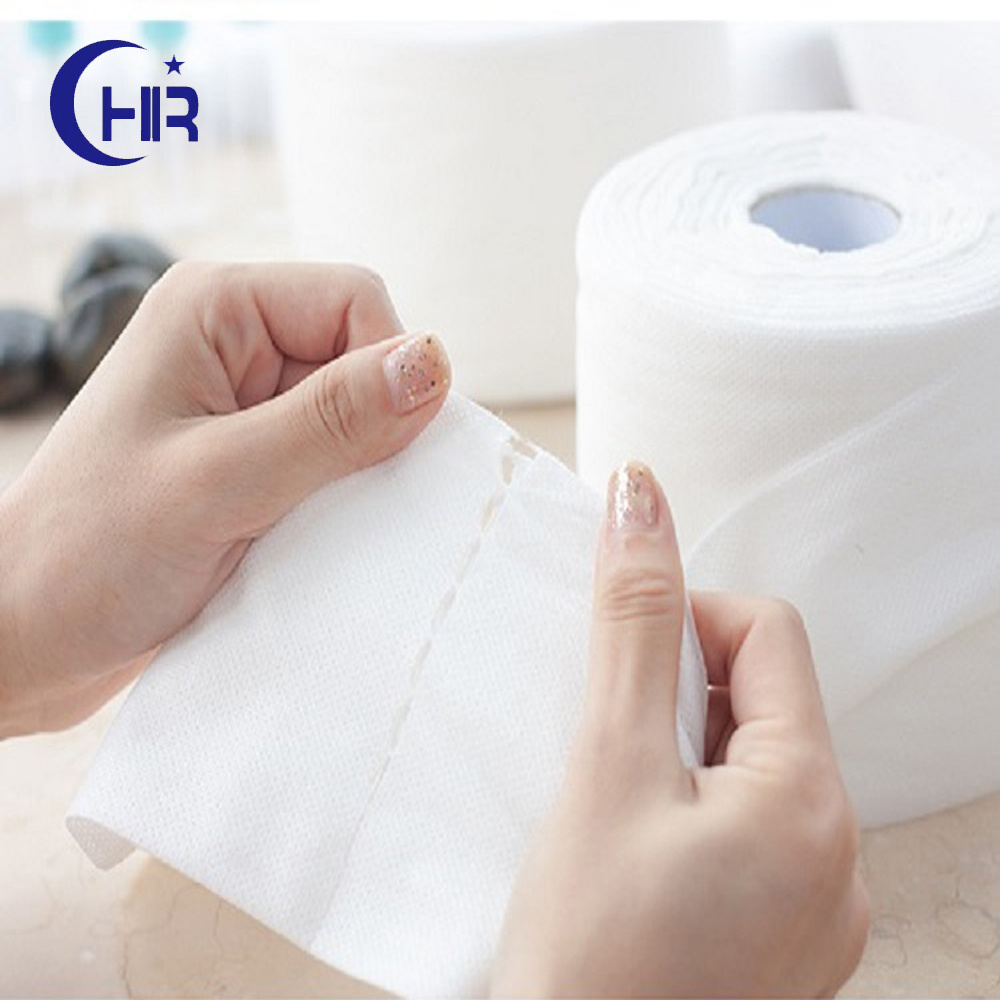 100% 30gsm Cotton Spunlace Nonwoven Fabric for Diaper and Sanitary Napkin Material