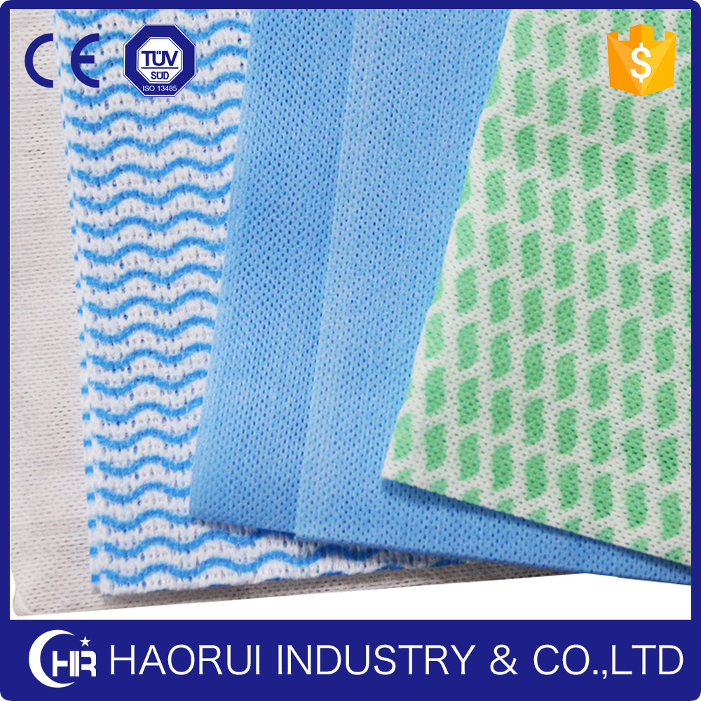 Viscose and Polyester White Spunlance Non Woven Fabric Manufacturer for clean Wipe