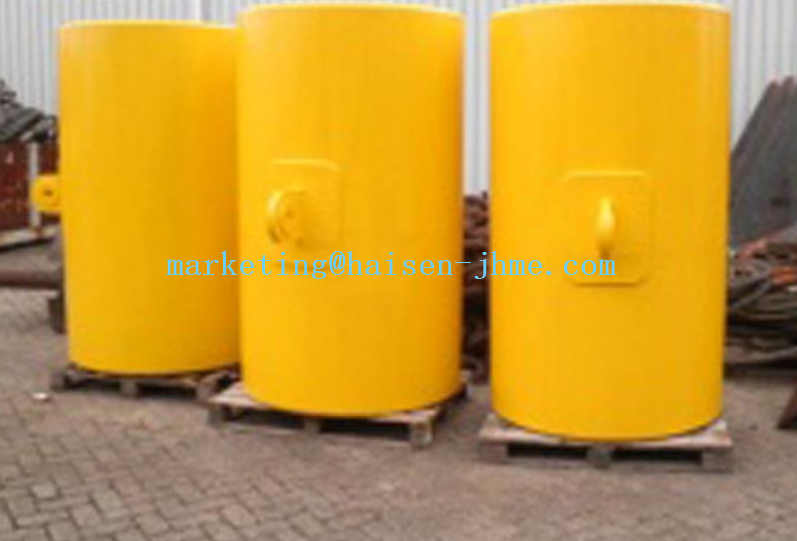 Steel structured offshore mooring buoy for marine vessels and boats