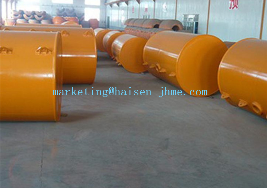 Steel structured offshore mooring buoy for marine vessels and boats