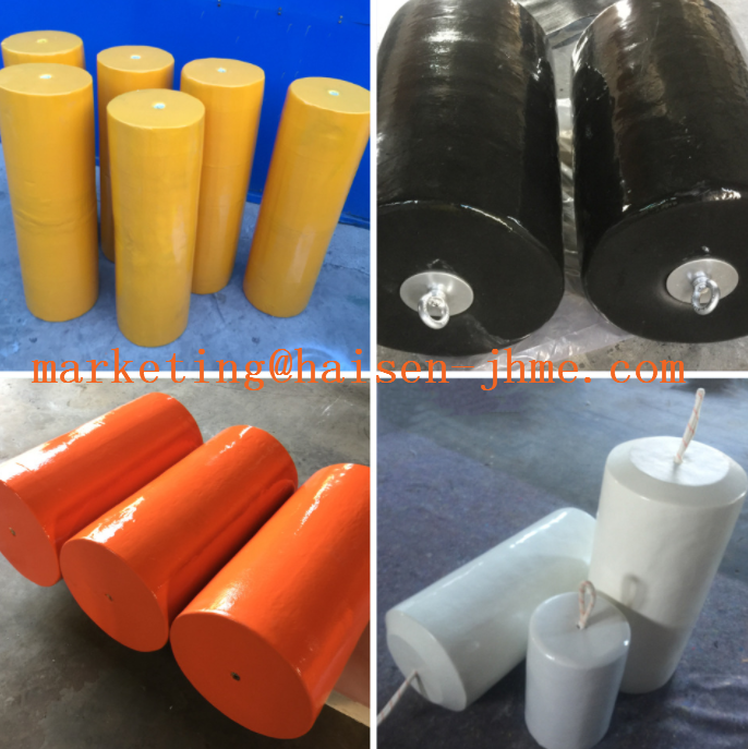 High cost performance floating cylindrical steel marine mooring floating buoy fender for vessels and boats