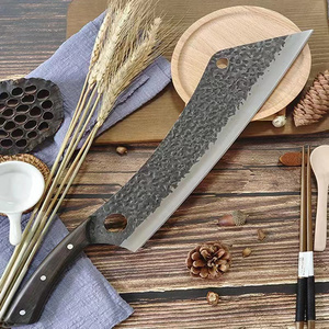 Hot Sale 12.5 Inch Chopper Japanese Cleaver Slaughter Knife For Boning Meat Handmade Serbian Butcher Knife