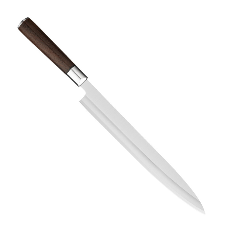 Japanese 270mm Slicing Sashimi Knife 5cr15 Sakimaru Sushi Knives Stainless Steel Sushi Knife With Wenge Wood Handle