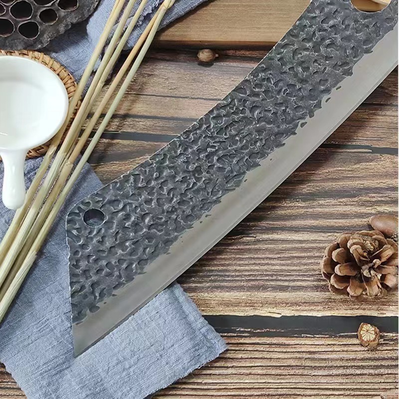 Hot Sale 12.5 Inch Chopper Japanese Cleaver Slaughter Knife For Boning Meat Handmade Serbian Butcher Knife