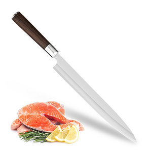 Japanese 270mm Slicing Sashimi Knife 5cr15 Sakimaru Sushi Knives Stainless Steel Sushi Knife With Wenge Wood Handle