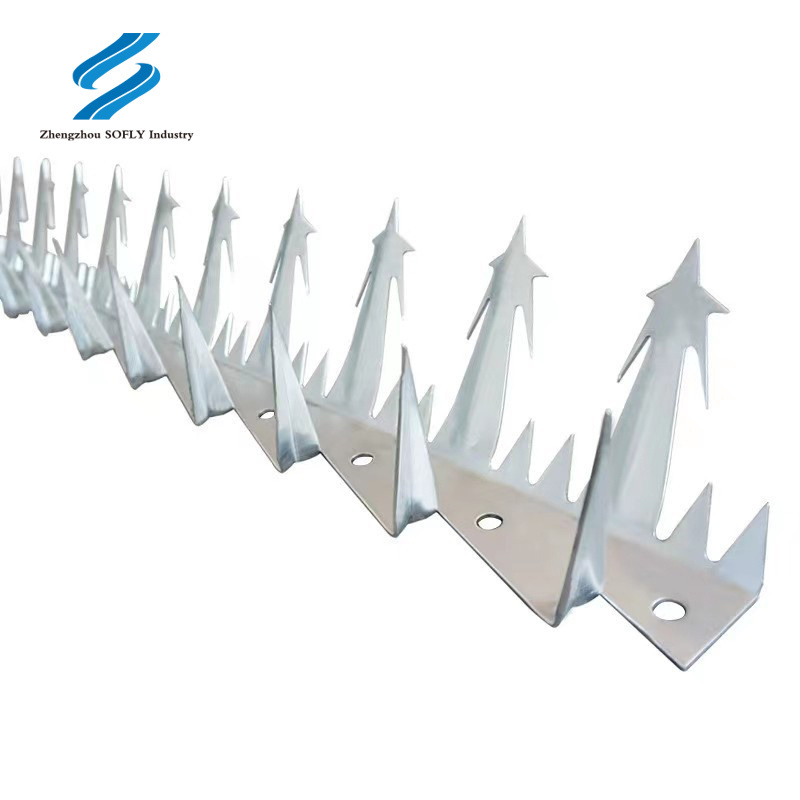 201 Stainless Steel Medium Size razor security anti climb wall spike are used on fences