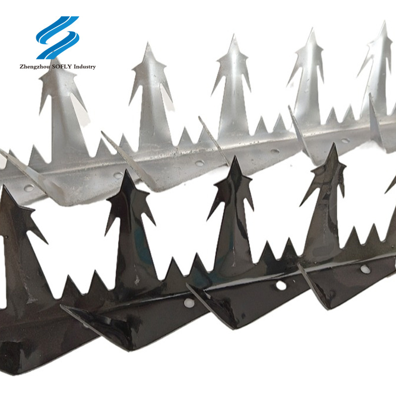 201 Stainless Steel Medium Size razor security anti climb wall spike are used on fences