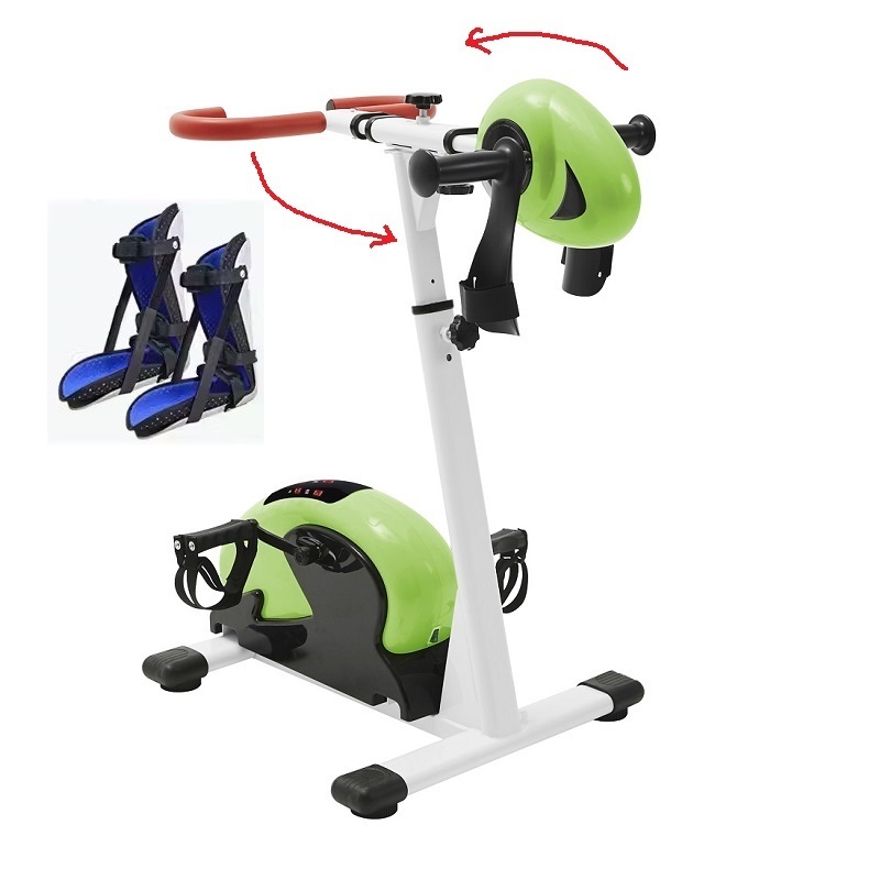 180 Degree Rotate Head Healthcare Portable Arm and Leg Exerciser Pedal Trainer Rehabilitation Electric Bike for Disabled