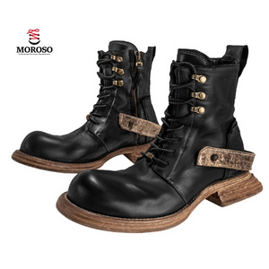 Autumn And Winter Trendy Men'S And Women'S Shoes With Special-Shaped Leather Soles Goodyear Work Boots