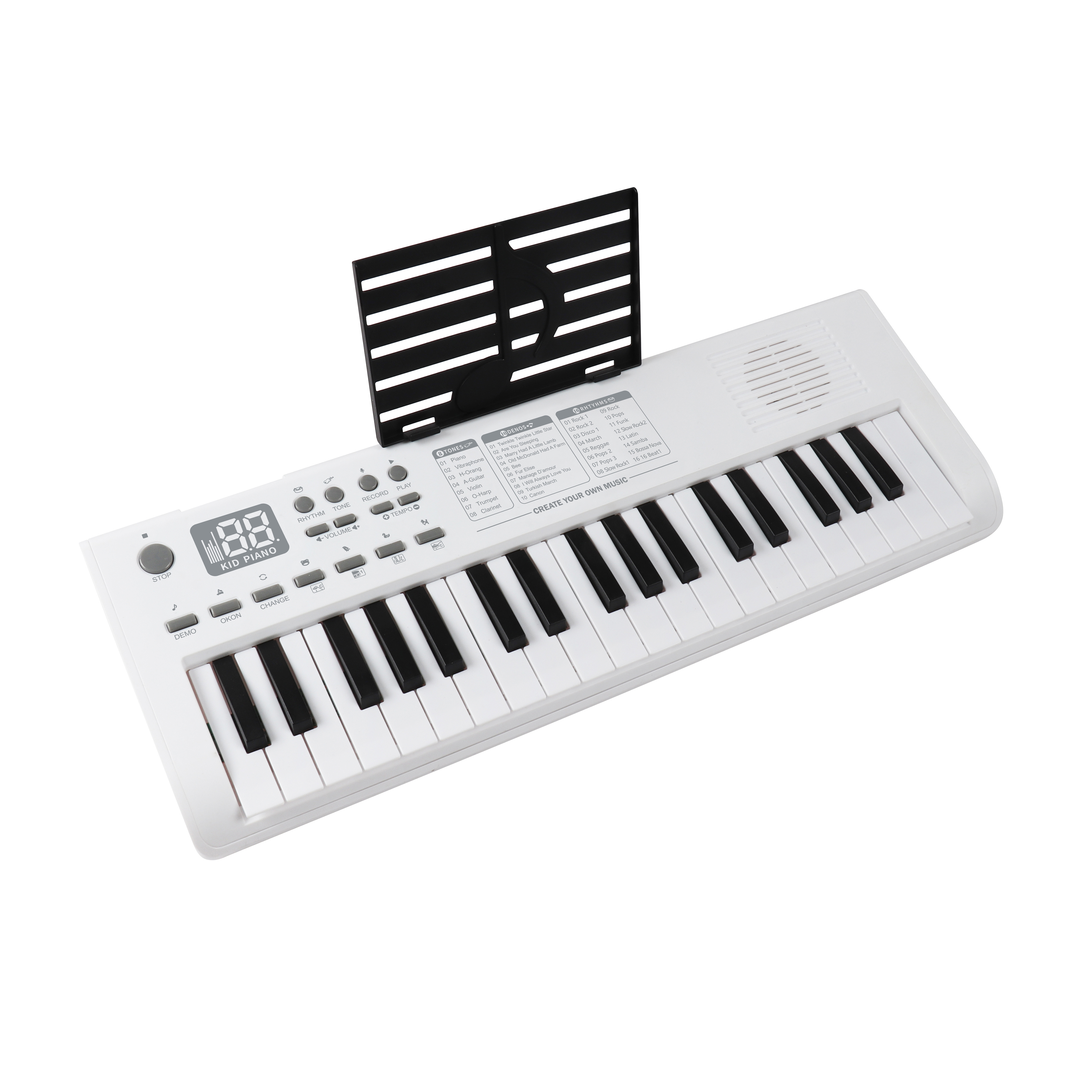 High Quality 37 Keys Digital Mini Piano Keyboard Electronic Organ Portable Toy Piano with Microphone for Kids Certified Toy