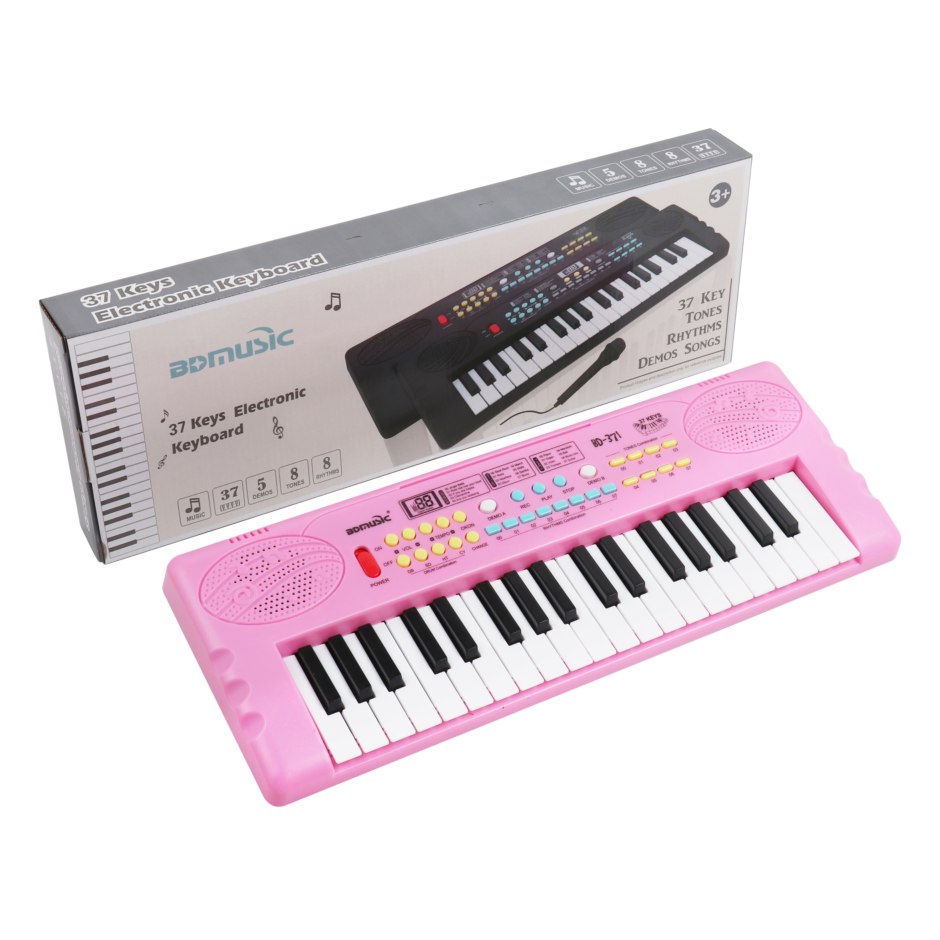 Badu toy piano 37 keys musical keyboard toy digital piano made in China toy electronic organ mini piano keyboard for kids