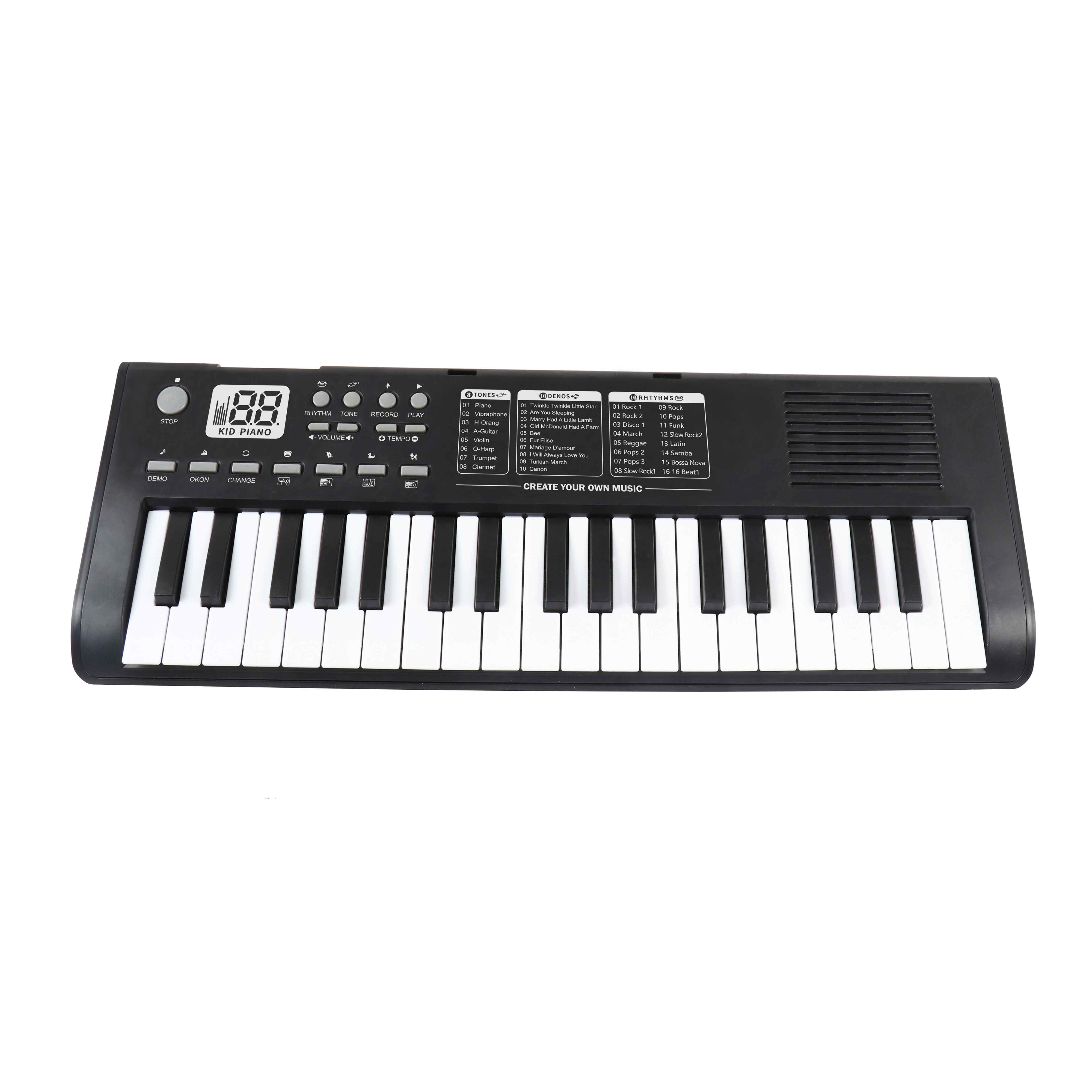 High Quality 37 Keys Digital Mini Piano Keyboard Electronic Organ Portable Toy Piano with Microphone for Kids Certified Toy