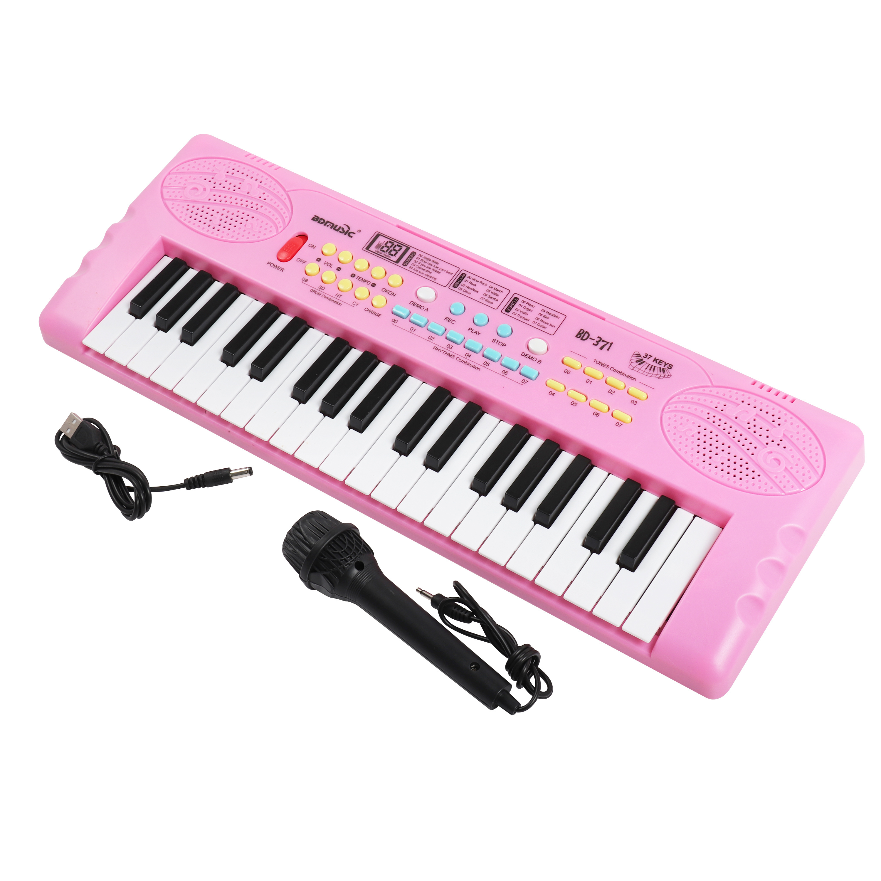 Badu toy piano 37 keys musical keyboard toy digital piano made in China toy electronic organ mini piano keyboard for kids