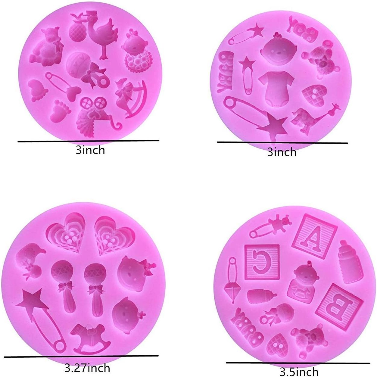 Silicone Fondant Cake Mold Kitchen Baking Mold Cake Decorating Moulds Modeling Tools Gummy Sugar Chocolate Candy Cupcake Mold