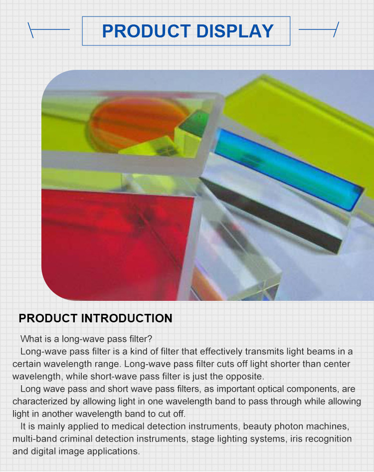 Long Pass Filter Longpass Ir Filter Infrared Bandpass Filter For Beauty
