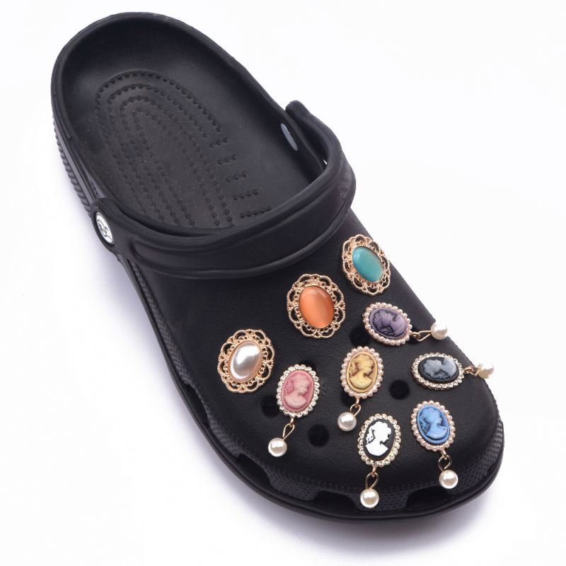 hot selling bling bling  pearl clog charms diamond clog charms designer charms for clogs