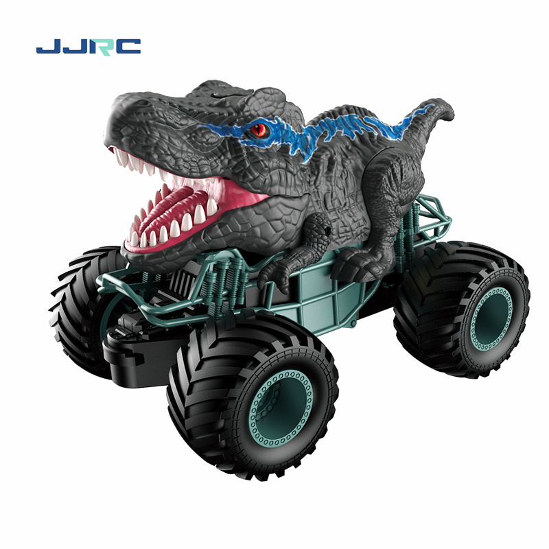 JJRC Q160 2.4GHz Remote Control Dinosaur Car Spray Music Monster Truck RC Cars for Boys All Terrain Vehicle Toy