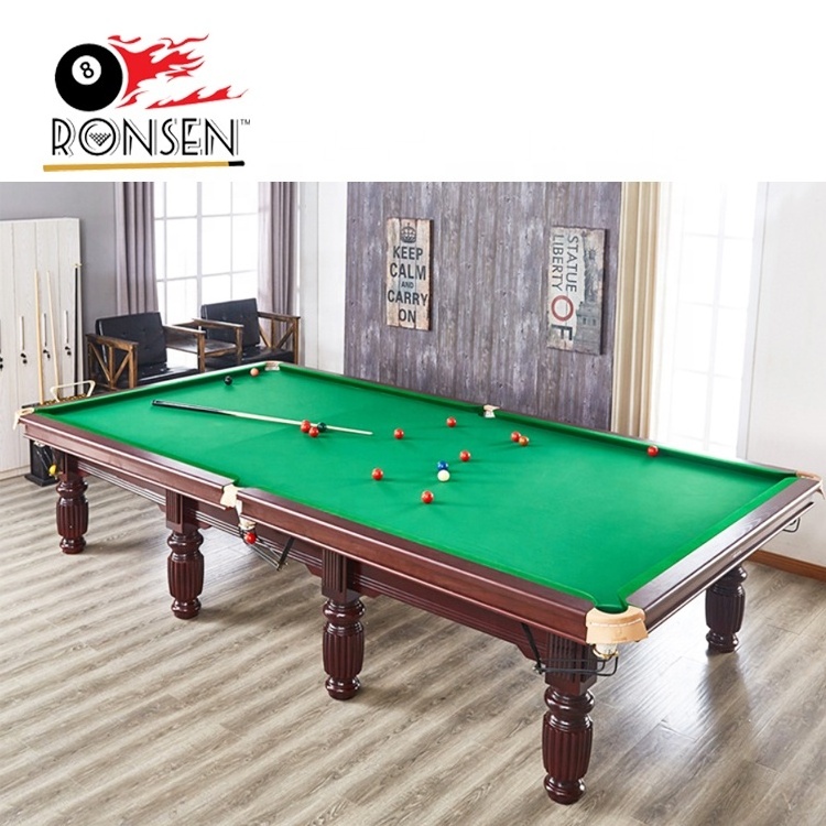 Cheap Price Standard Full Size New Design 12ft Slates Top and Solid Oakd Wood Snooker Table with 6811 Cloth and Steel Cushion