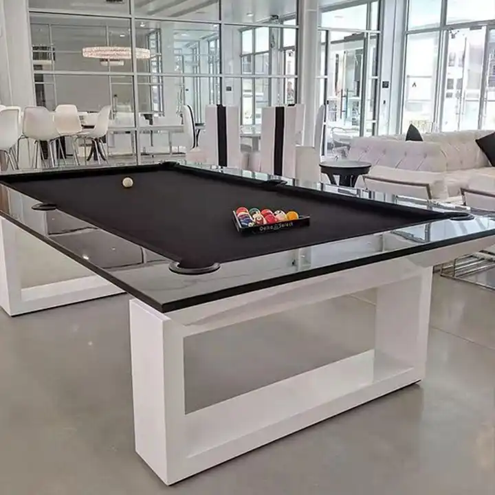 2024 factory wholesale price glass or solid woods 8ft 9ft billiard pool tables for 8 ball 9 ball game entertainment