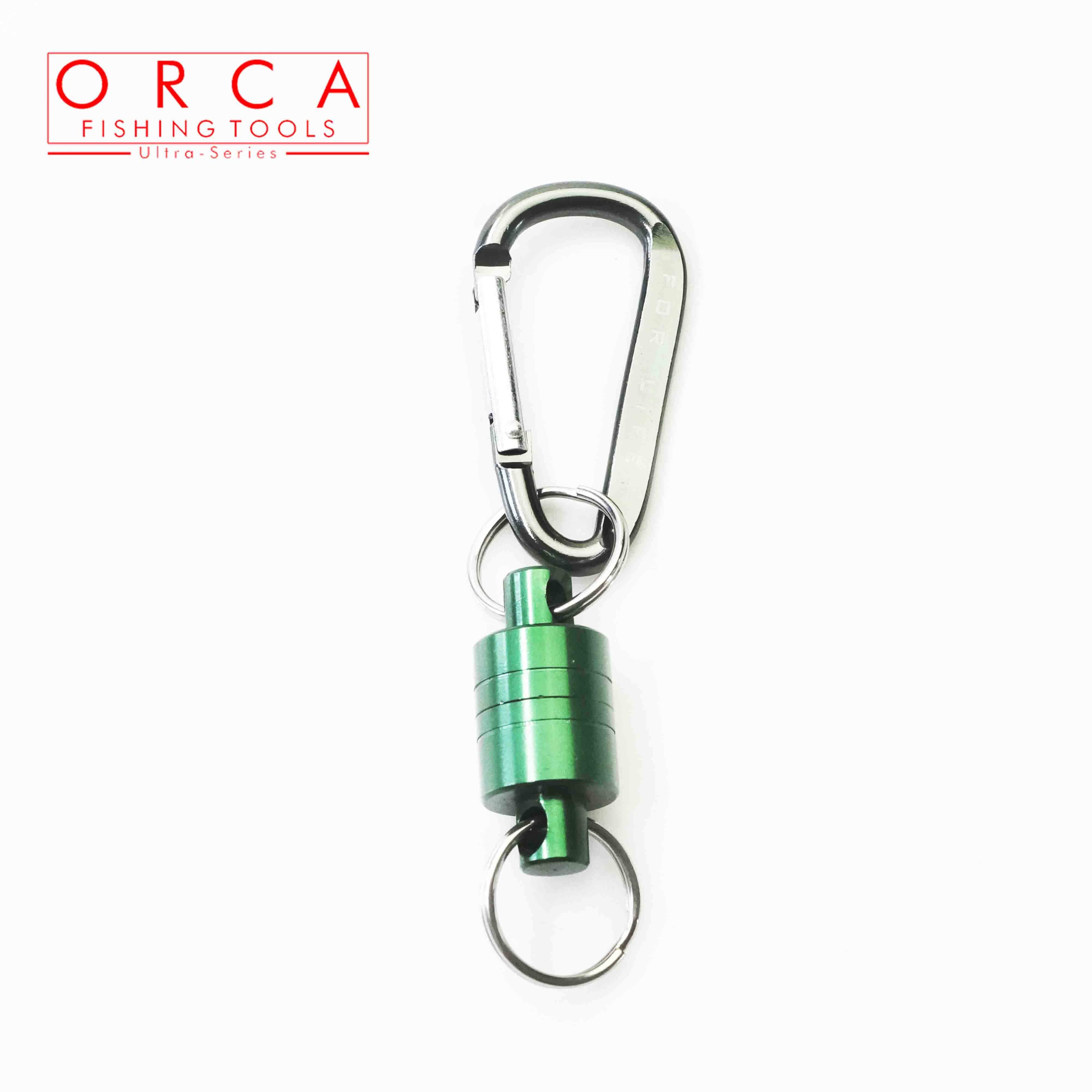 Super strength magnetic release Lanyard, with Coil Carabiner Clip,Load-bearing 3.7 kg, for fly fishing,tools