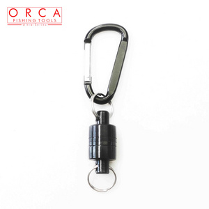 Super strength magnetic release Lanyard, with Coil Carabiner Clip,Load-bearing 3.7 kg, for fly fishing,tools