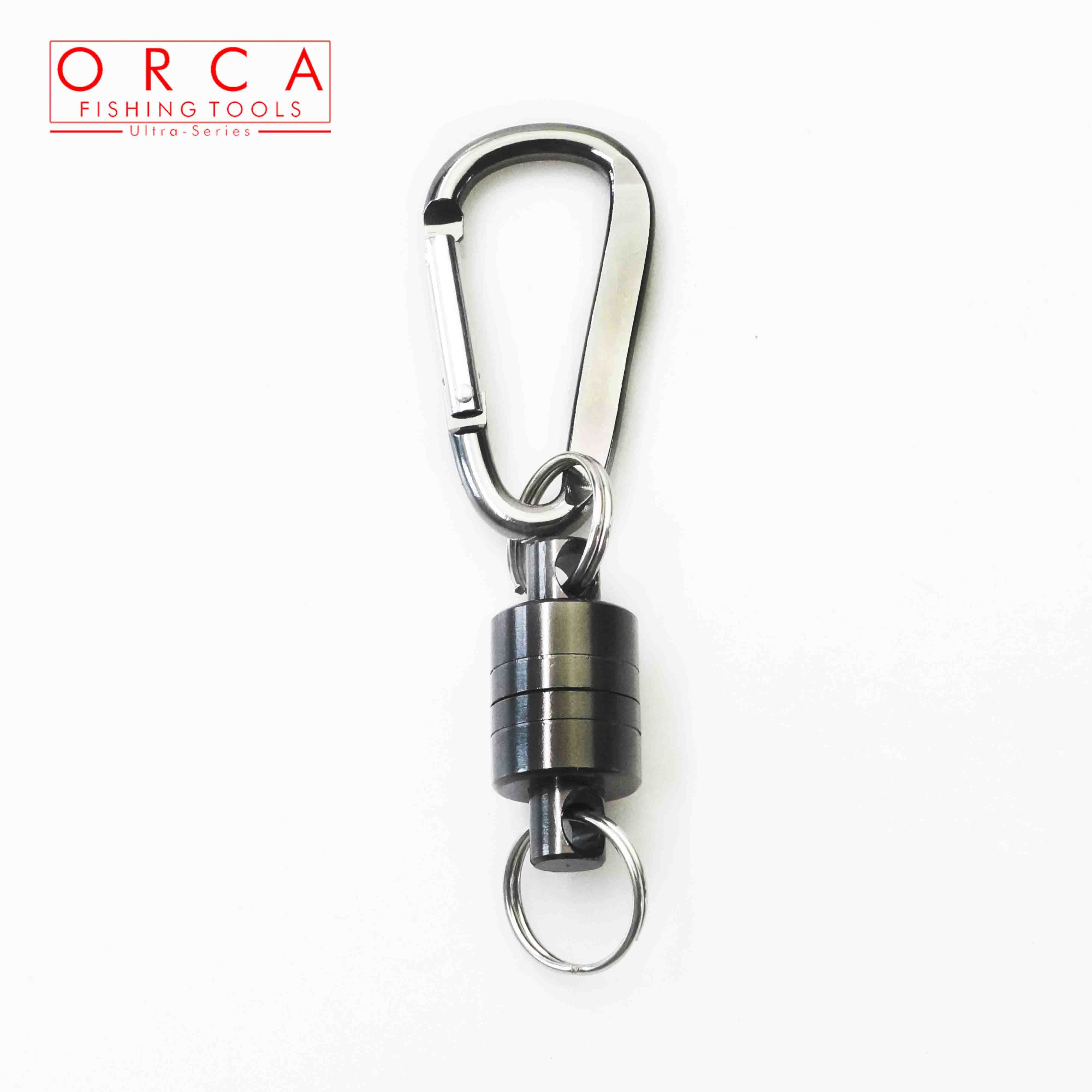 Super strength magnetic release Lanyard, with Coil Carabiner Clip,Load-bearing 3.7 kg, for fly fishing,tools