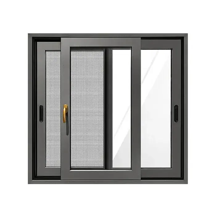 Aluminum high quality tempered glass for windows and doors used commercial glass windows