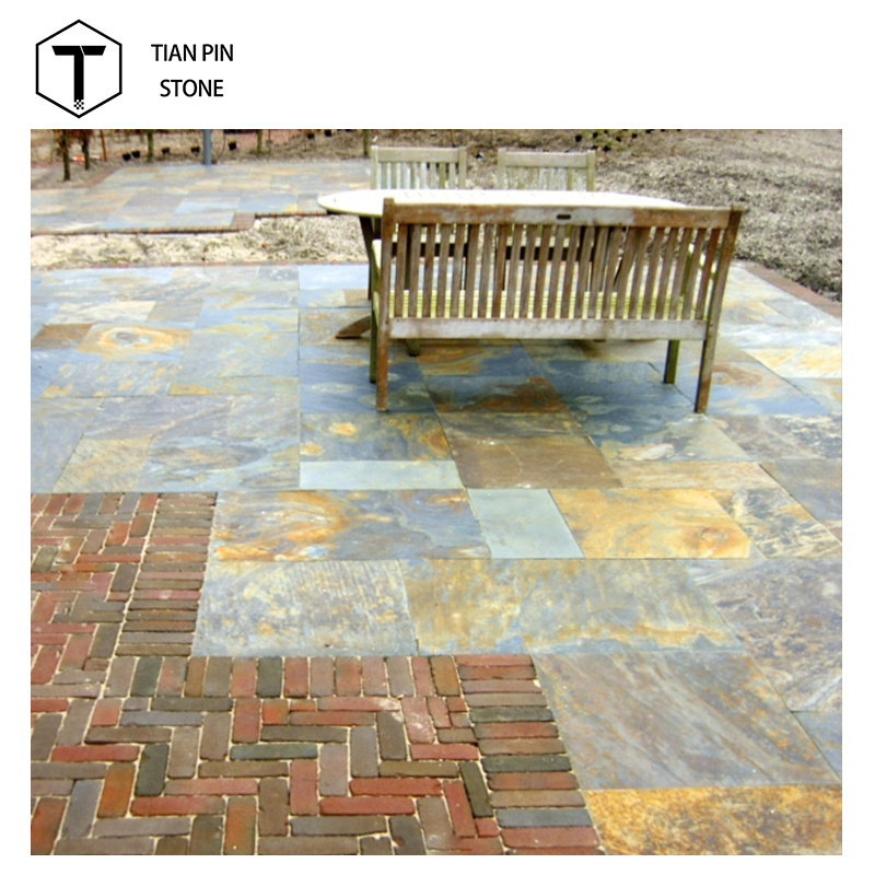 outdoor tiles for driveway rusy slate stone floor tiles 800x800