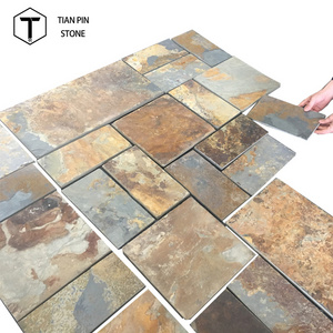 outdoor tiles for driveway rusy slate stone floor tiles 800x800