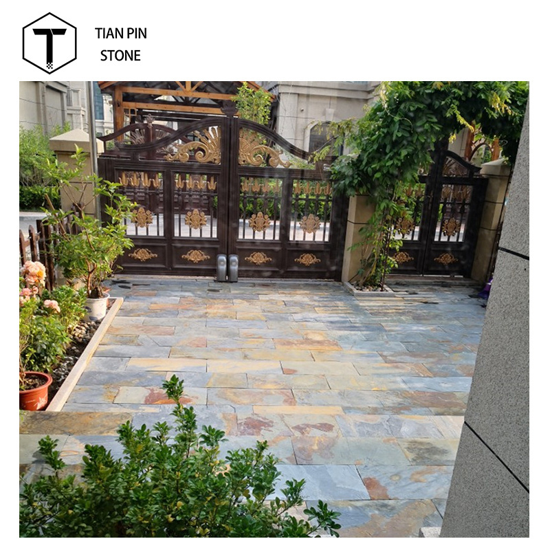 outdoor tiles for driveway rusy slate stone floor tiles 800x800