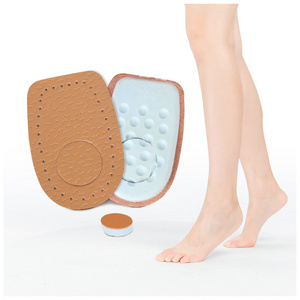 Removable leather heel pad thickened soft sports back pad invisible wear and shock absorbing half size insole