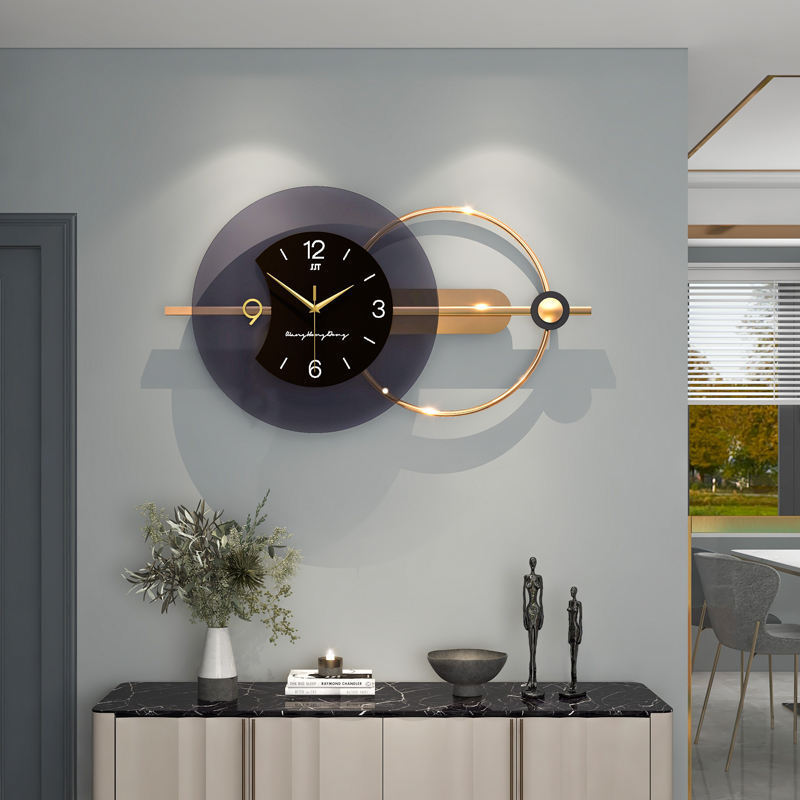 Modern Design Big Oversized 3D Luxury Metal Watch Large Wall Clocks Customized for Home Living Room Decorations