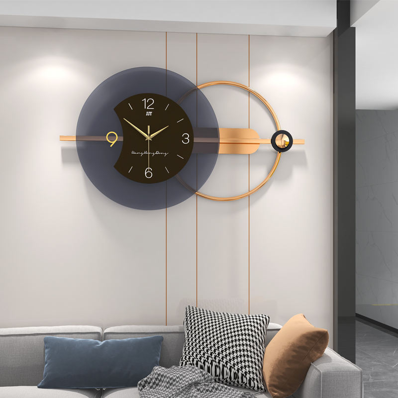 Modern Design Big Oversized 3D Luxury Metal Watch Large Wall Clocks Customized for Home Living Room Decorations