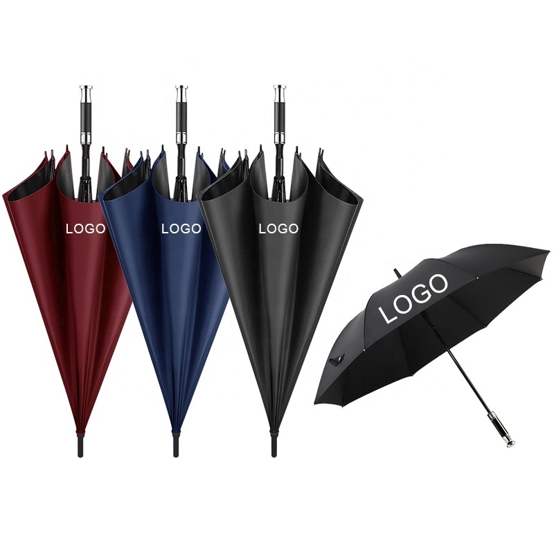 Custom Golf Umbrella Logo 26 inch Windproof 8 Rib high quality automatic Straight umbrella