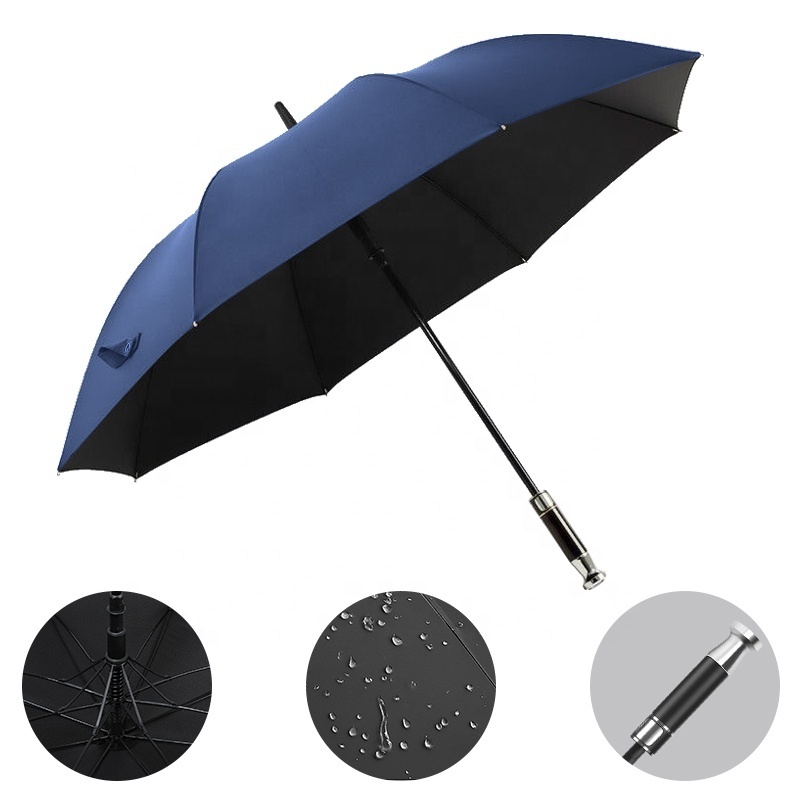 Custom Golf Umbrella Logo 26 inch Windproof 8 Rib high quality automatic Straight umbrella