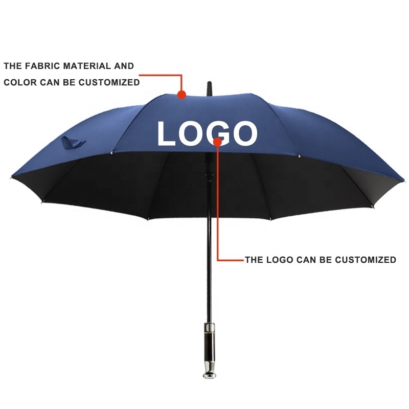 Custom Golf Umbrella Logo 26 inch Windproof 8 Rib high quality automatic Straight umbrella