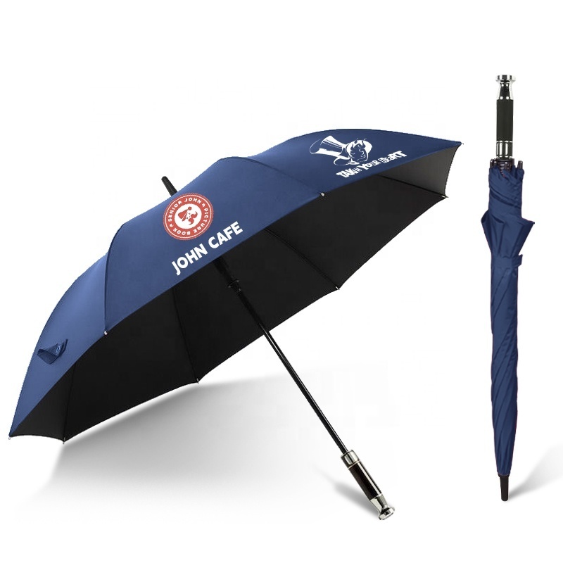 Custom Logo high quality Big Windy Proof 8 Rib Straight Umbrella