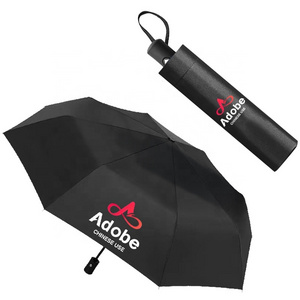 Custom Logo Strong Windproof 8 rib Luxury Umbrella Automatic Open Close 22 Inch Portable Travel Folding Umbrella