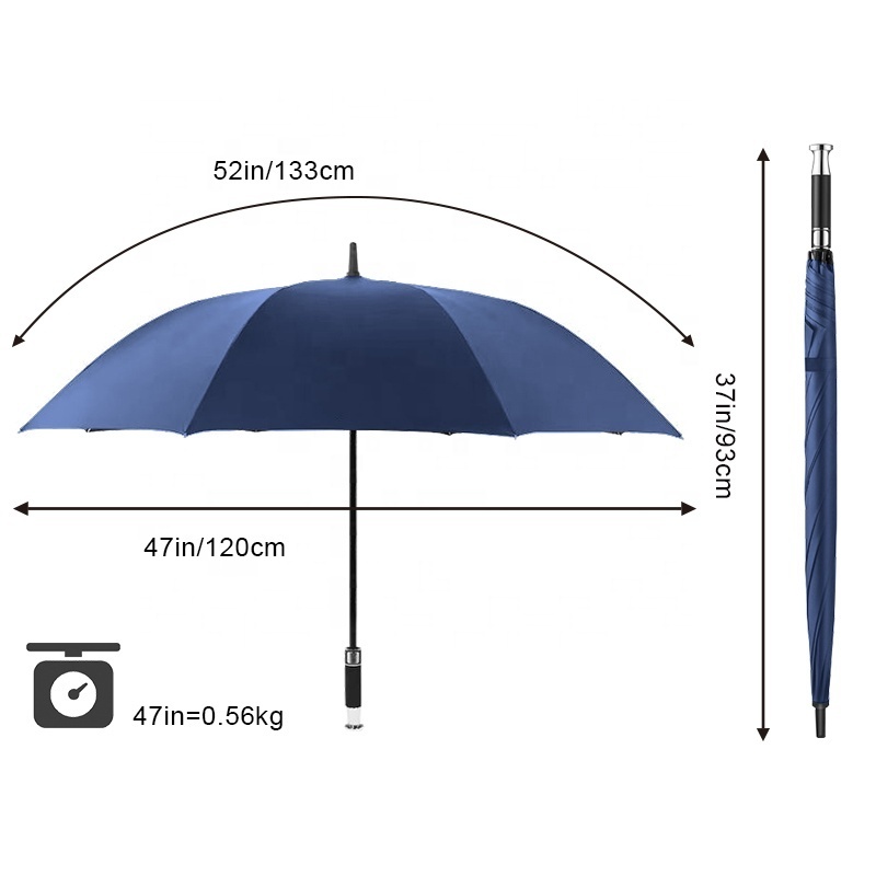 Golf Umbrella Large Canopy Manual Umbrellas 39 Inch Straight Black Handle