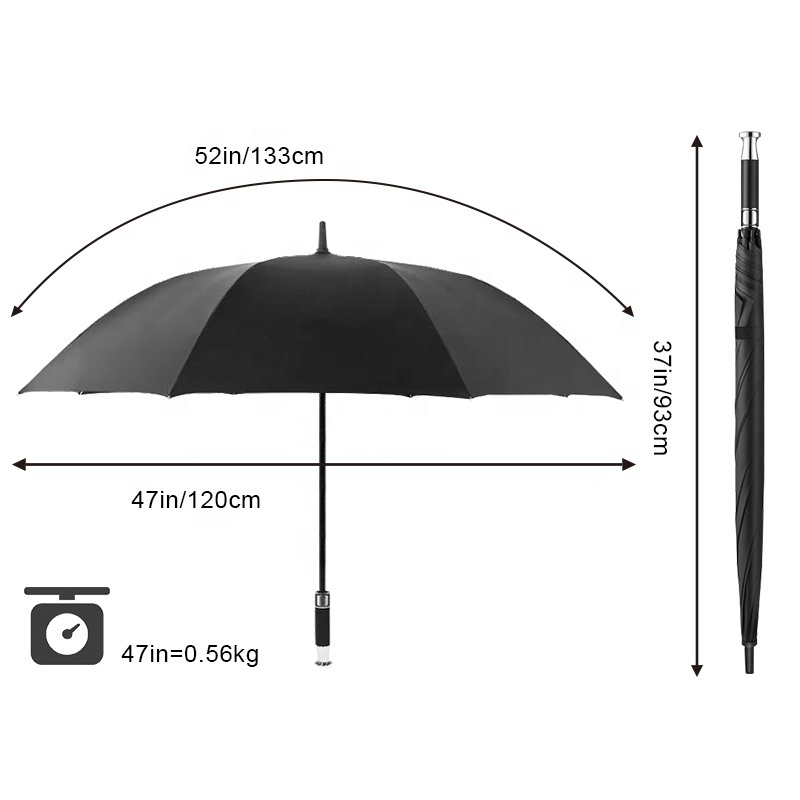 28 inch Golf Umbrella Large Windproof Umbrellas Automatic Open Oversize Anti-UV Straight Umbrella for Rain