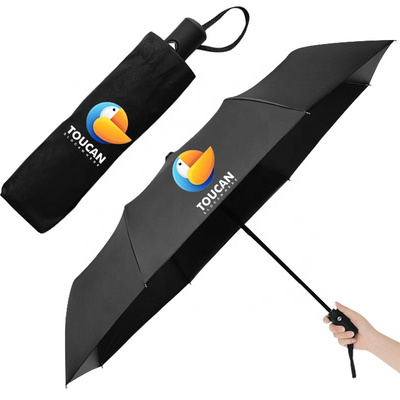 Custom Logo Travel Umbrella Windproof Auto Open Close Folding Compact 8 Ribs Backpack Car travel Essentials Purse Umbrellas