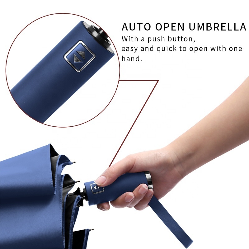 Wholesale folding umbrella 10 ribs Strong waterproof automatic umbrella big