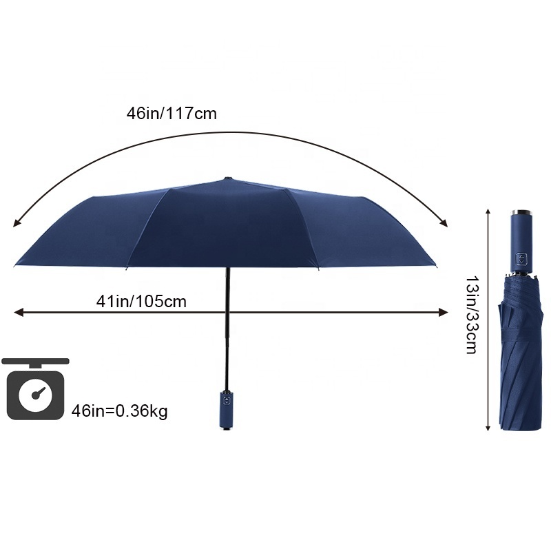 Wholesale folding umbrella 10 ribs Strong waterproof automatic umbrella big