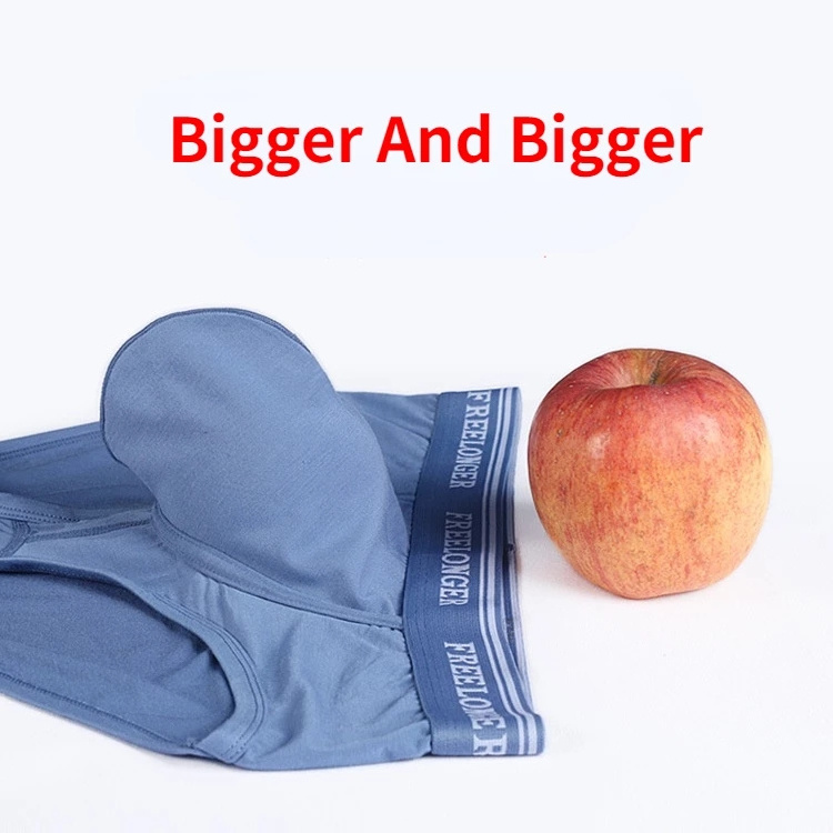 Man Ultra-Low Briefs with Super Big Penis Pouch Modal Elastic Sexy Lingerie for Long Cock Gay Special Plus U-convex Boxer Erotic