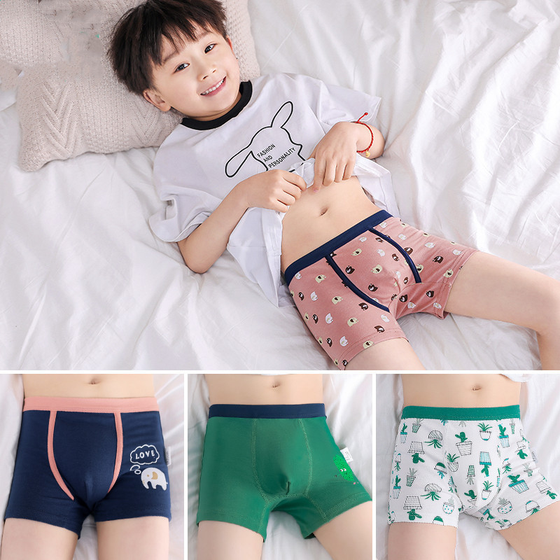 2Pcs Lot 2 To 14 Years Boys Boxer Elephant Dinosaur Design Cotton Briefs Children's Panties Soft Shorts ZL89 2Pcs Kids Underwear