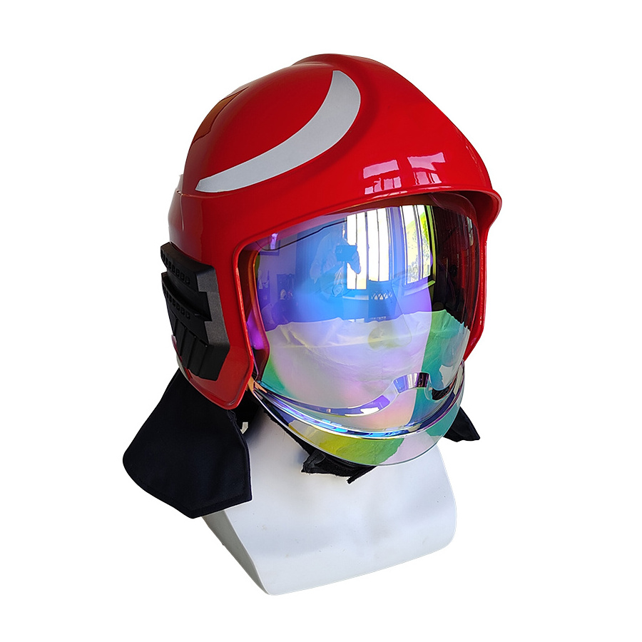 2024  new design europe fireman helmet for fire fighting with carbon fiber material